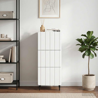 Drawer Cabinet White 33 x 34.5 x 92 cm Engineered Wood