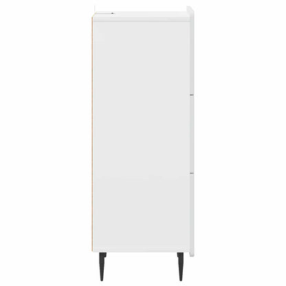 Drawer Cabinet White 33 x 34.5 x 92 cm Engineered Wood