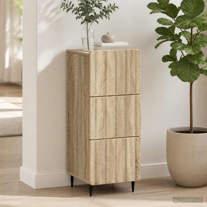 Drawer Cabinet 33 x 34.5 x 92 cm Engineered Wood Sonoma Oak