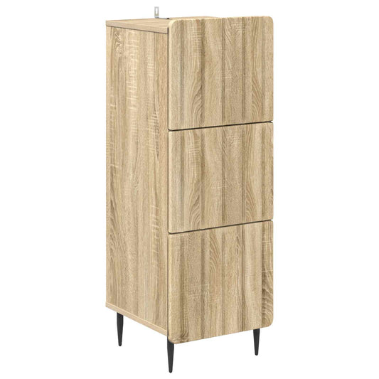 Drawer Cabinet 33 x 34.5 x 92 cm Engineered Wood Sonoma Oak
