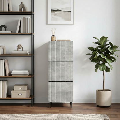 Drawer Cabinet 33 x 34.5 x 92 cm Engineered Wood Concrete Grey