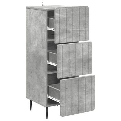 Drawer Cabinet Concrete Grey 33 x 34.5 x 92 cm Engineered Wood