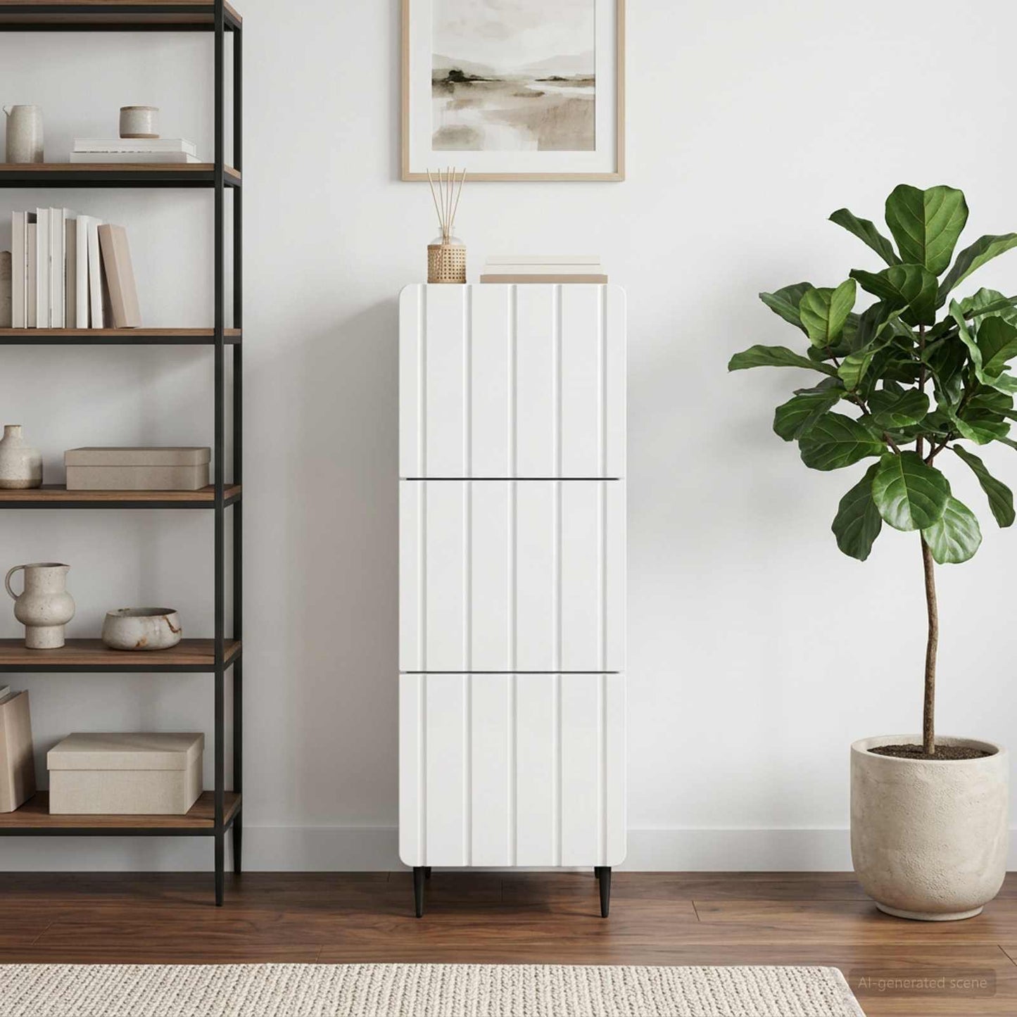 Drawer Cabinet 33 x 34.5 x 92 cm Engineered Wood