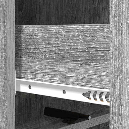 Drawer Cabinet Grey Sonoma 33 x 34.5 x 92 cm Engineered Wood