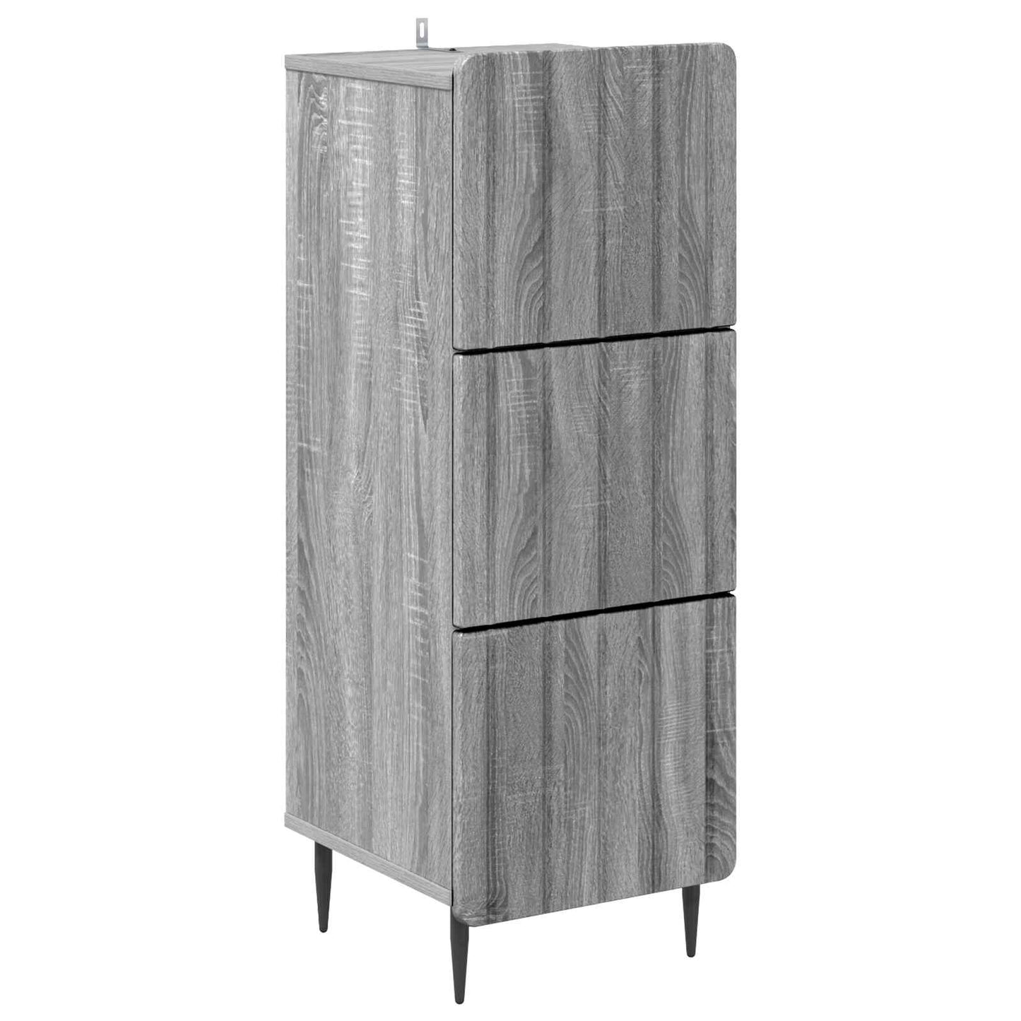 Drawer Cabinet Grey Sonoma 33 x 34.5 x 92 cm Engineered Wood