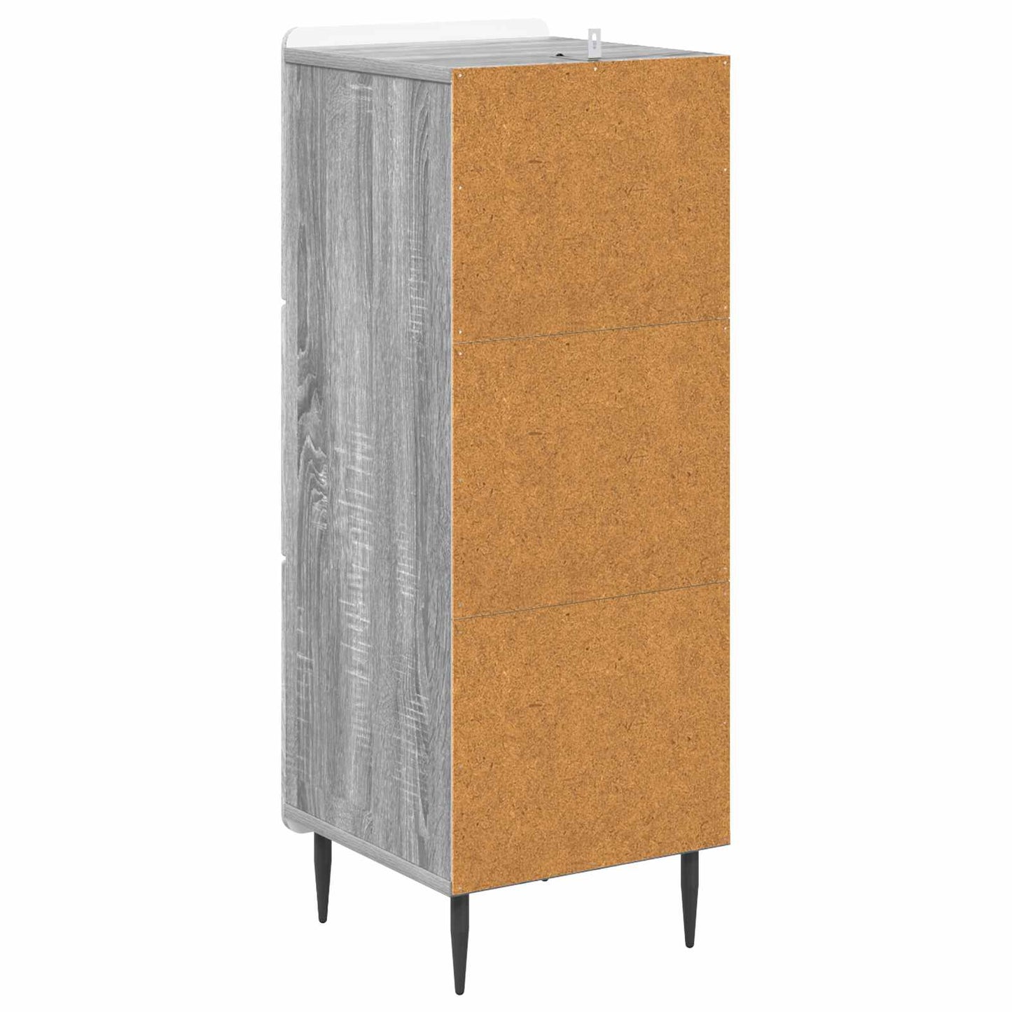 Drawer Cabinet Grey Sonoma 33 x 34.5 x 92 cm Engineered Wood