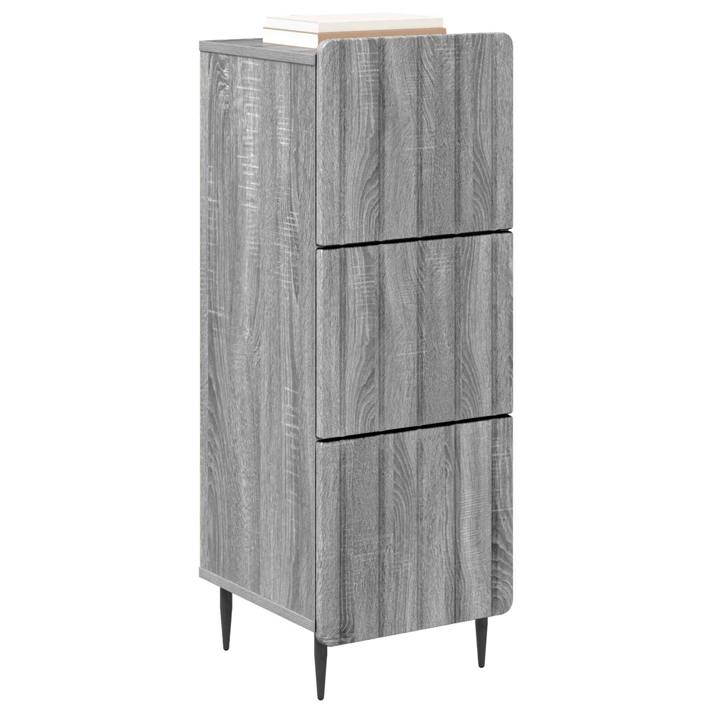Drawer Cabinet Grey Sonoma 33 x 34.5 x 92 cm Engineered Wood
