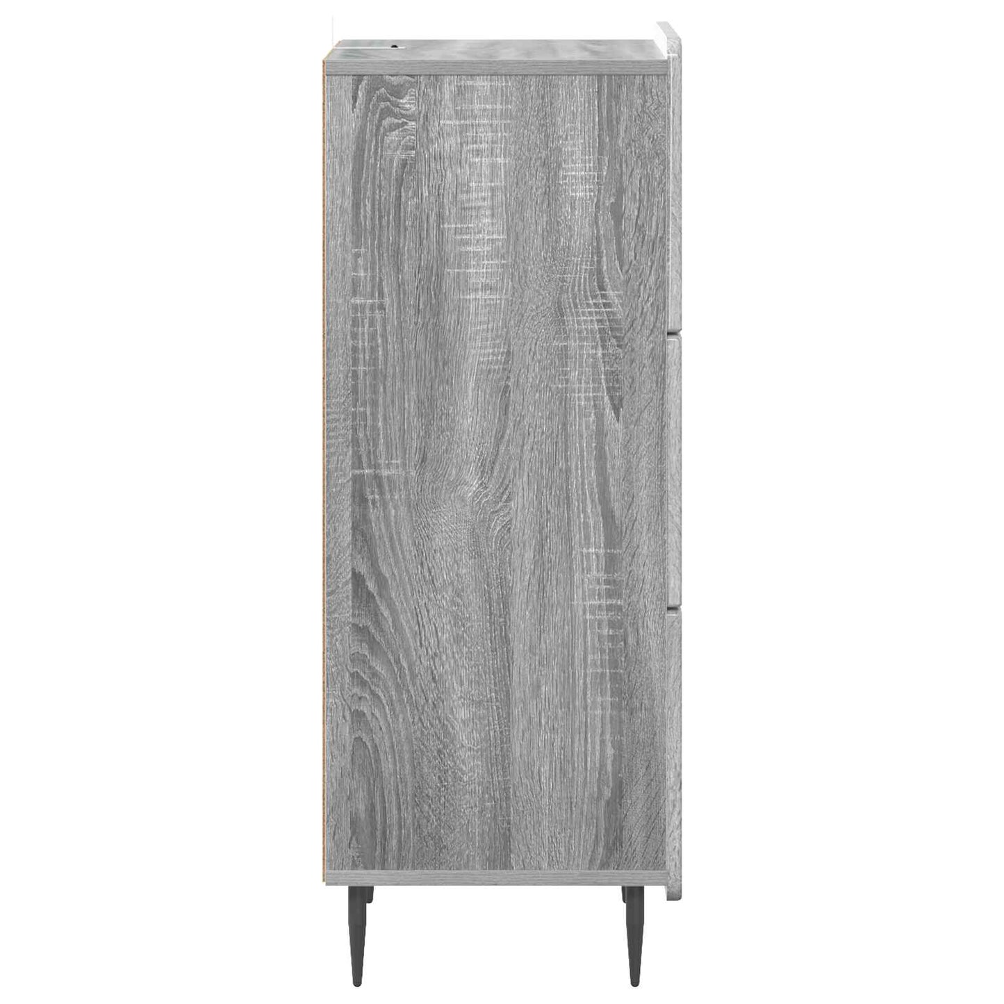 Drawer Cabinet Grey Sonoma 33 x 34.5 x 92 cm Engineered Wood