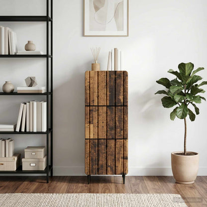 Drawer Cabinet 33 x 34.5 x 92 cm Engineered Wood Old Wood