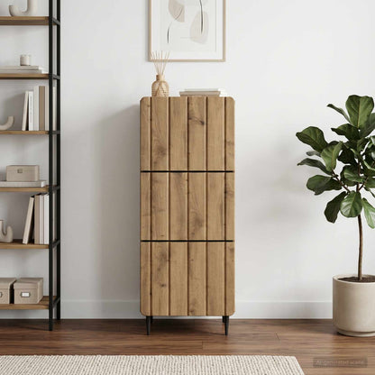 Drawer Cabinet 33 x 34.5 x 92 cm Engineered Wood Artisan Oak