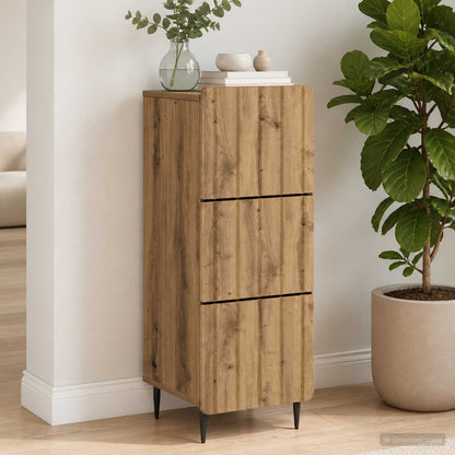 Drawer Cabinet 33 x 34.5 x 92 cm Engineered Wood Artisan Oak