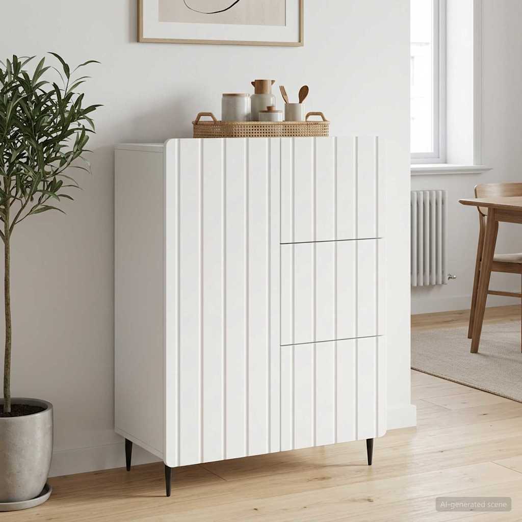 Sideboard White 66 x 34.5 x 91.5 cm Engineered Wood