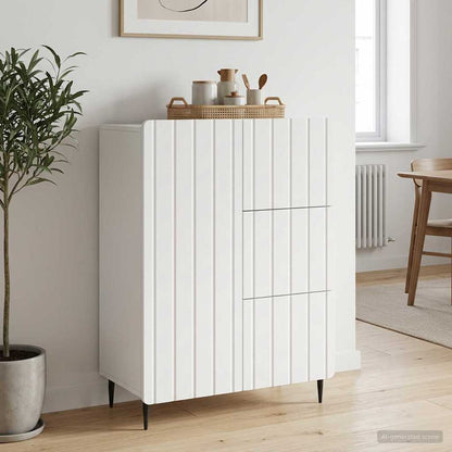 Sideboard White 66 x 34.5 x 91.5 cm Engineered Wood