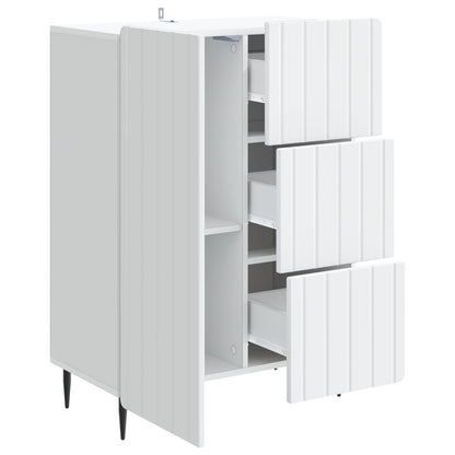 Sideboard White 66 x 34.5 x 91.5 cm Engineered Wood