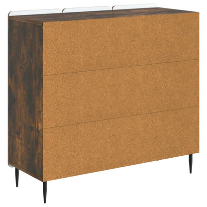 Sideboard Smoked Oak 89 x 34.5 x 82 cm Engineered Wood