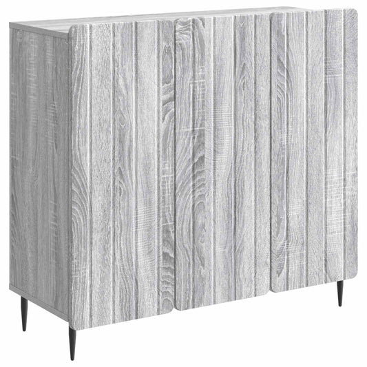Sideboard Grey Sonoma 89 x 34.5 x 82 cm Engineered Wood