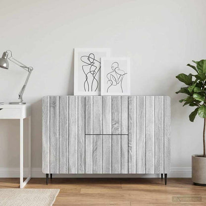 Sideboard Grey Sonoma 89 x 34.5 x 62 cm Engineered Wood