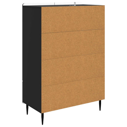Sideboard with Drawer Black 66 x 34.5 x 97 cm Engineered Wood