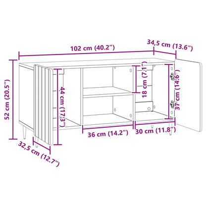 TV Cabinet 102 x 34.5 x 52 cm Artisan Oak Engineered Wood