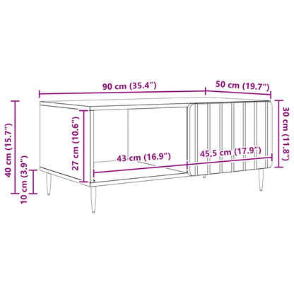 Coffee Table Concrete Grey 90 x 50 x 40 cm Engineered Wood
