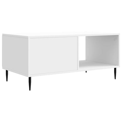 Coffee Table High Gloss White 90 x 50 x 40 cm Engineered Wood