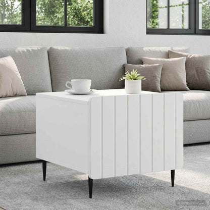 Coffee Table with Drawer White 49 x 50 x 42 cm Engineered Wood