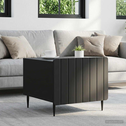 Coffee Table with Drawer Black 49 x 50 x 42 cm Engineered Wood