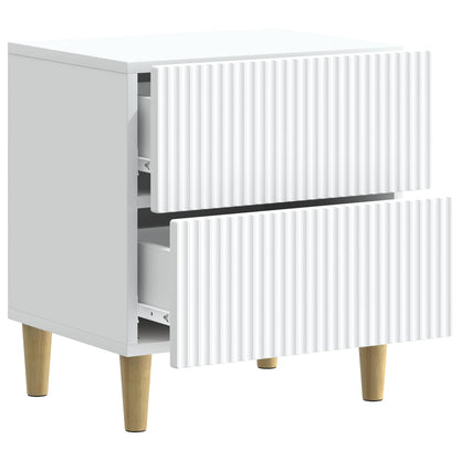 Bedside Cabinet White 43 x 34.5 x 48 cm Engineered Wood