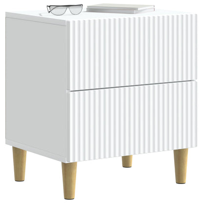 Bedside Cabinet White 43 x 34.5 x 48 cm Engineered Wood