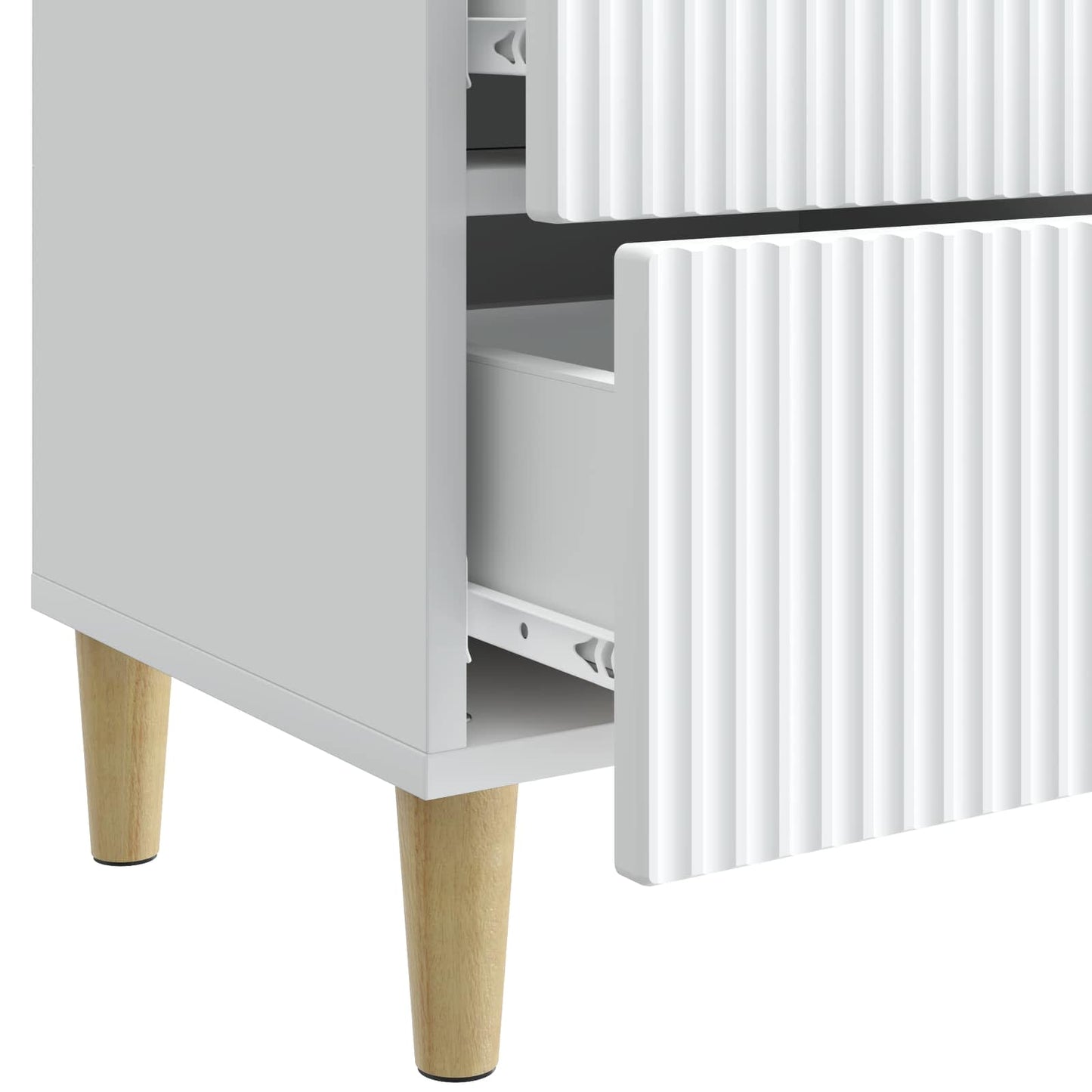 Bedside Cabinet 2 pcs White 43 x 34.5 x 48 cm Engineered Wood