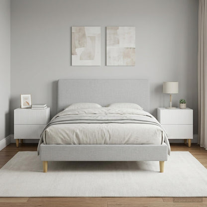 Bedside Cabinet 2 pcs White 43 x 34.5 x 48 cm Engineered Wood