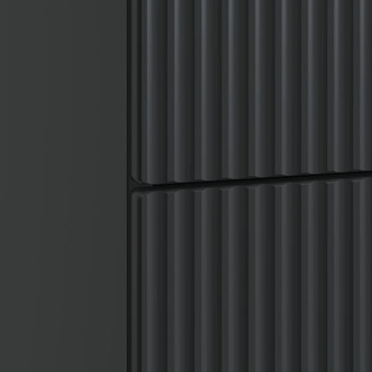 Bedside Cabinet Black 43 x 34.5 x 48 cm Engineered Wood