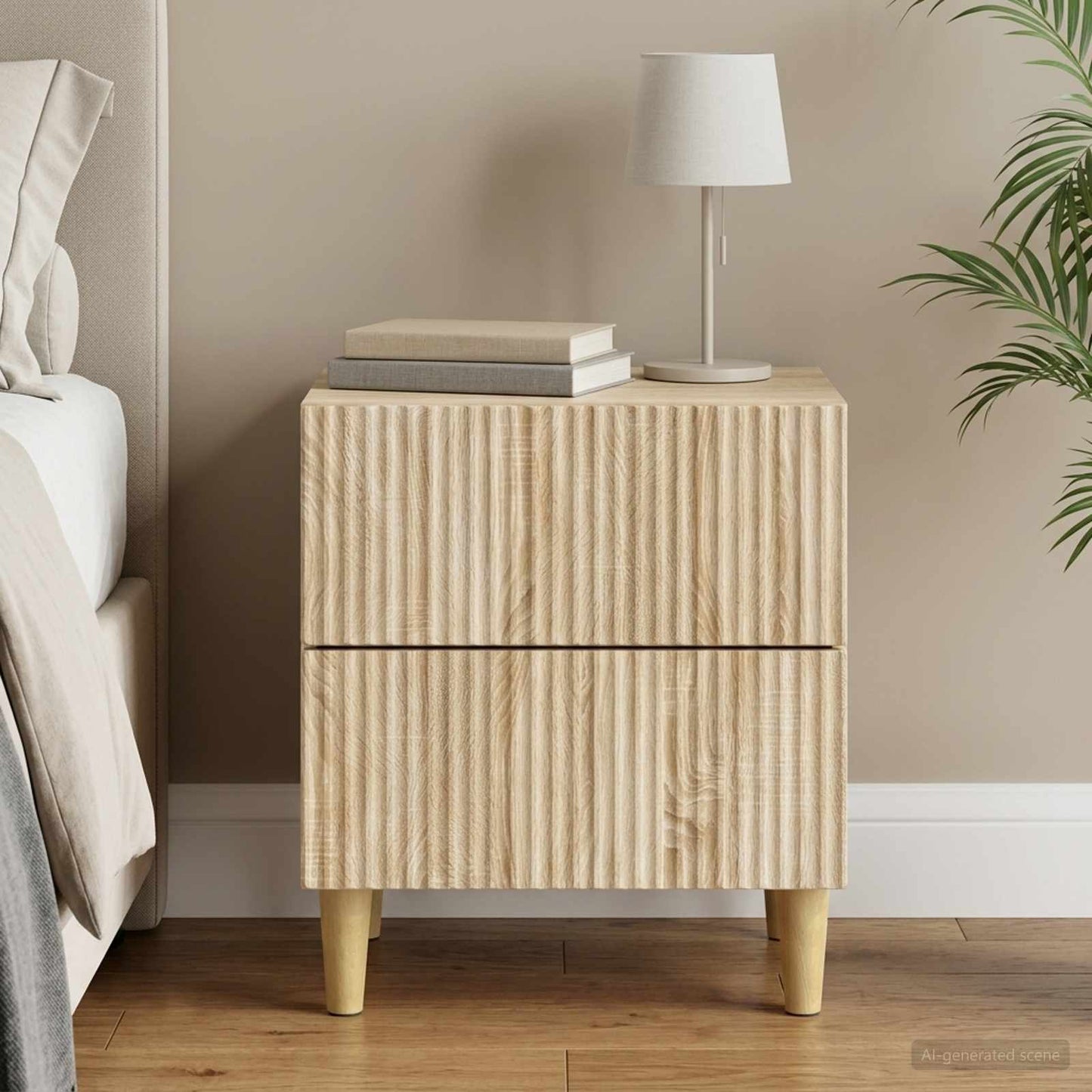 Bedside Cabinet Sonoma Oak 43 x 34.5 x 48 cm Engineered Wood