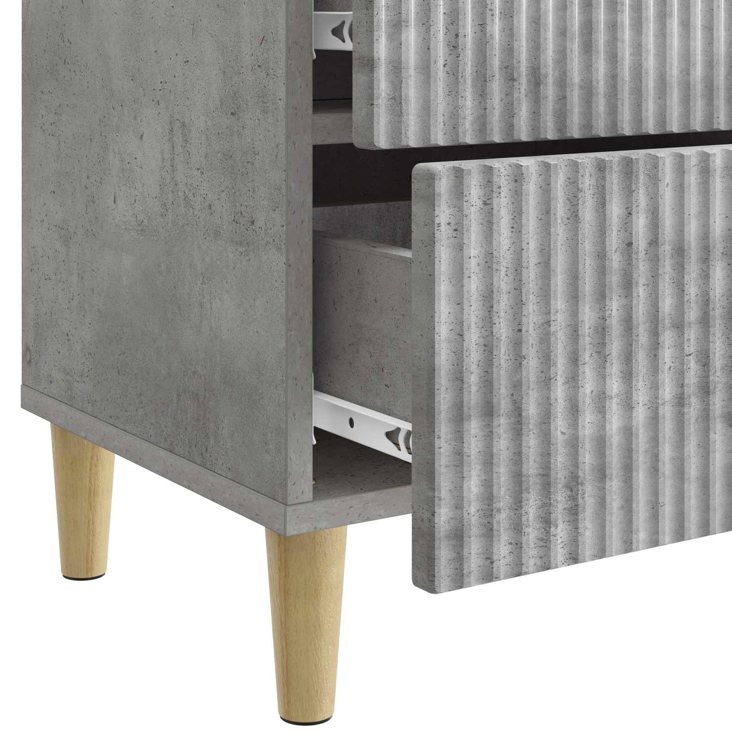 Bedside Cabinet Concrete Grey 43 x 34.5 x 48 cm Engineered Wood