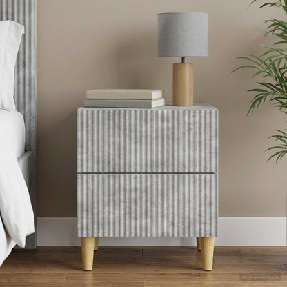 Bedside Cabinet Concrete Grey 43 x 34.5 x 48 cm Engineered Wood