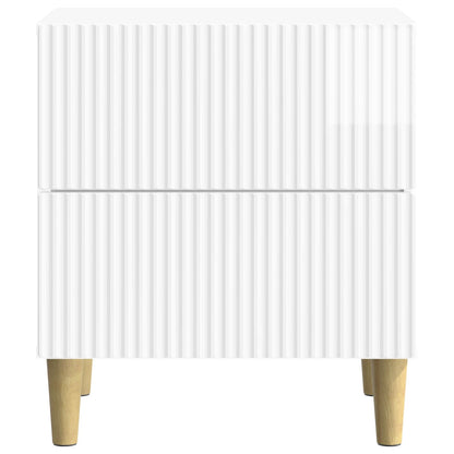 Bedside Cabinet with Drawer High Gloss White 43 x 34.5 x 48 cm