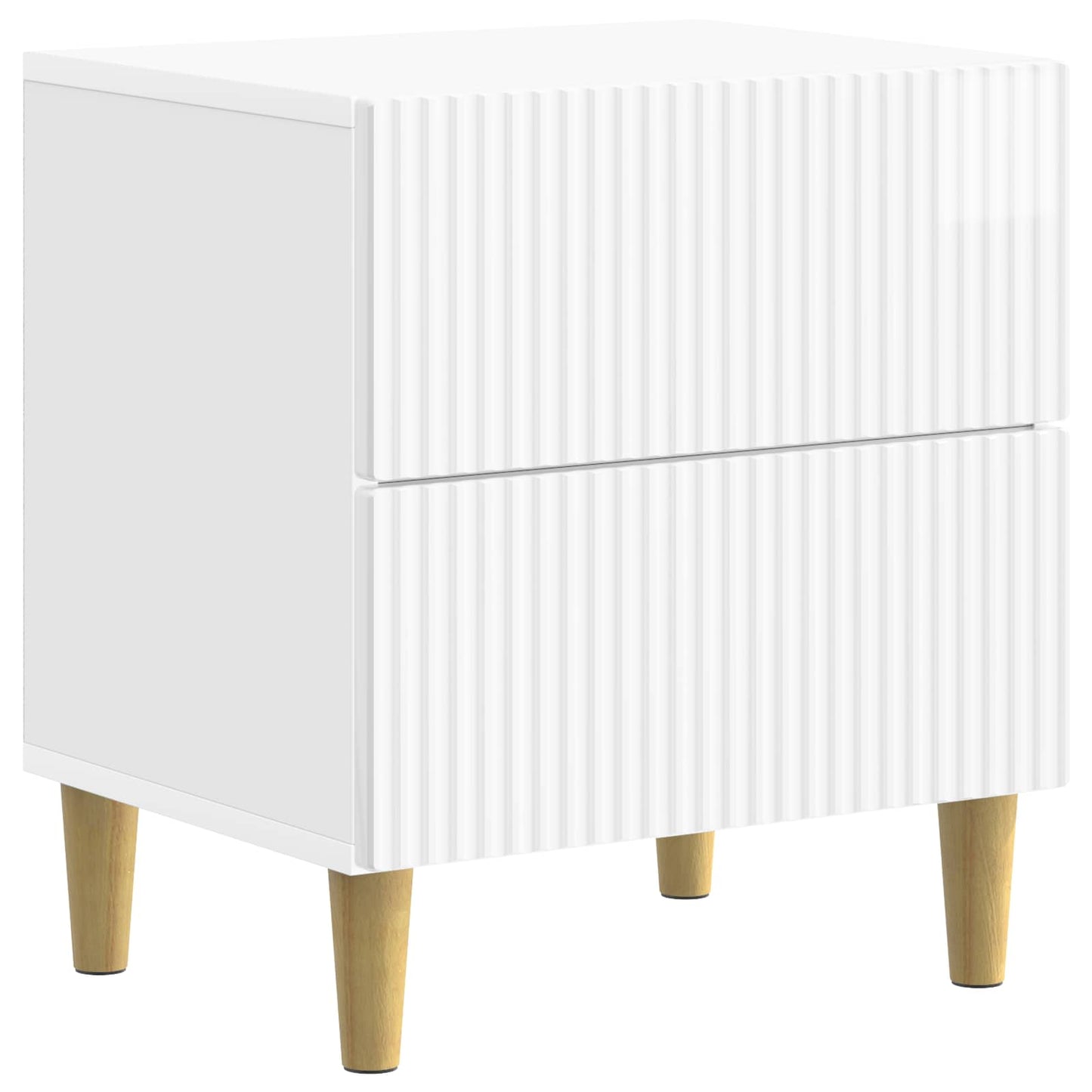 Bedside Cabinet 2 pcs High Gloss White 43 x 34.5 x 48 cm