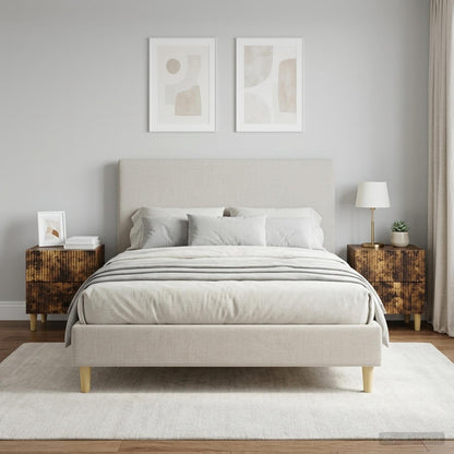 Bedside Cabinet 2 pcs Smoked Oak 43 x 34.5 x 48 cm