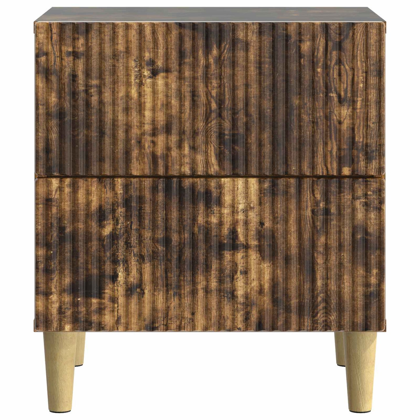 Bedside Cabinet with Drawer 2 pcs Smoked Oak 43 x 34.5 x 48 cm