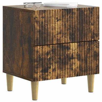 Bedside Cabinet with Drawer 2 pcs Smoked Oak 43 x 34.5 x 48 cm