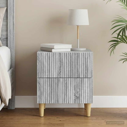 Bedside Cabinet Grey Sonoma 43 x 34.5 x 48 cm Engineered Wood
