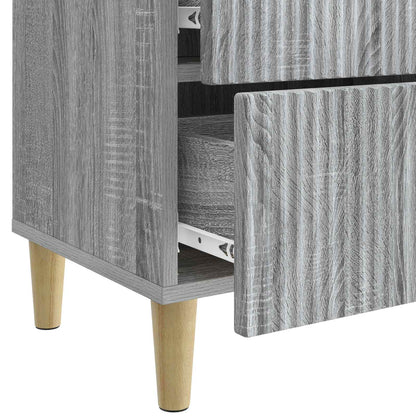 Bedside Cabinet 2 pcs Grey Sonoma 43 x 34.5 x 48 cm