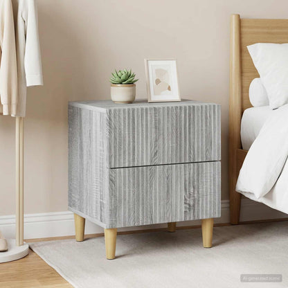 Bedside Cabinet 2 pcs Grey Sonoma 43 x 34.5 x 48 cm