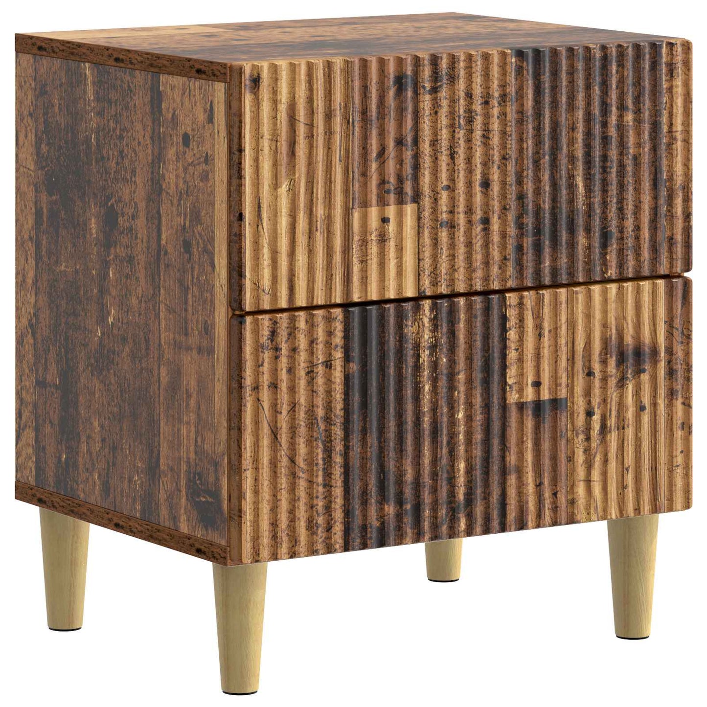 Bedside Cabinet with Drawer 2 pcs Old Wood 43 x 34.5 x 48 cm