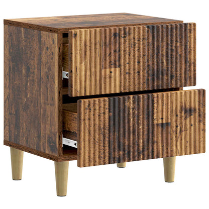 Bedside Cabinet with Drawer 2 pcs Old Wood 43 x 34.5 x 48 cm