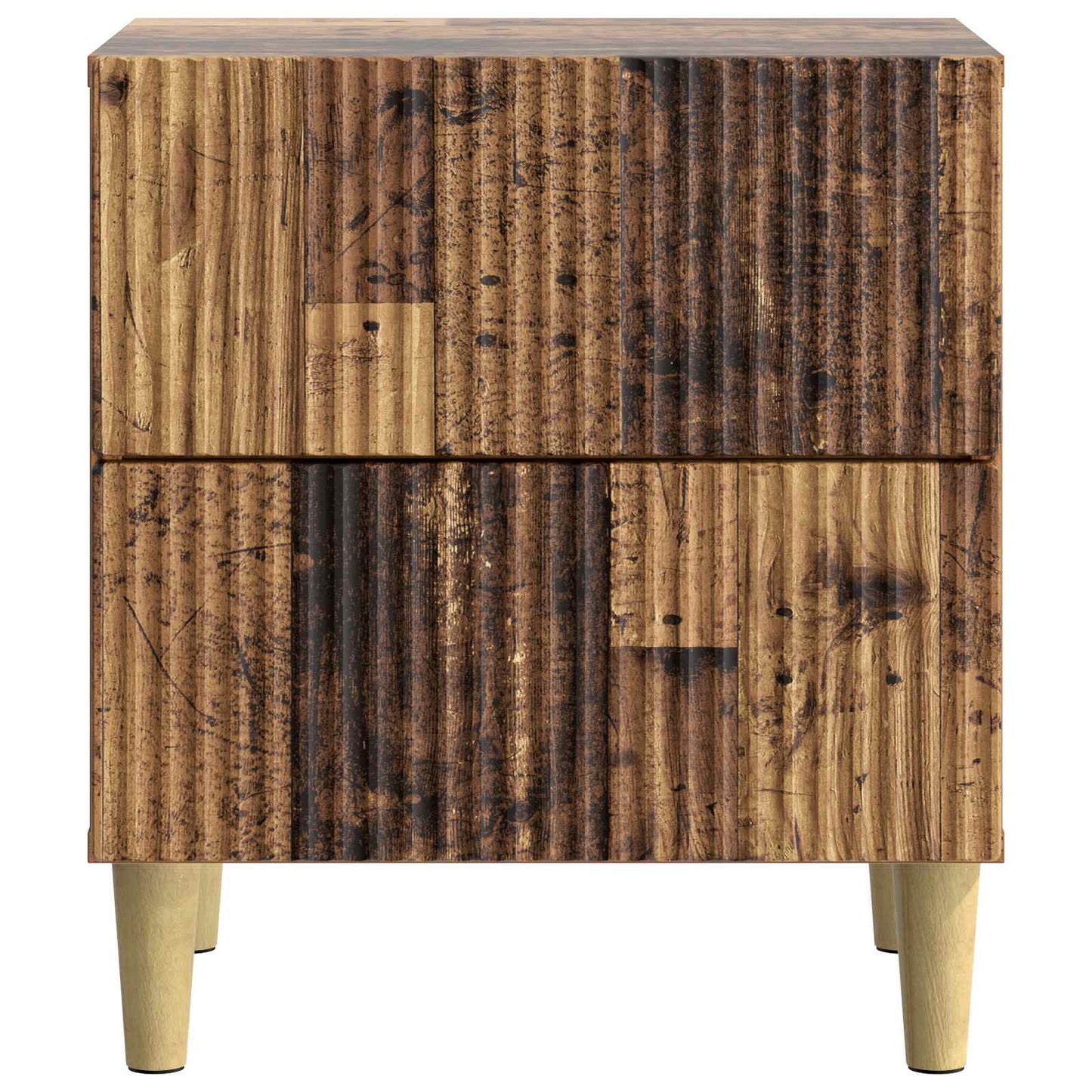 Bedside Cabinet with Drawer 2 pcs Old Wood 43 x 34.5 x 48 cm