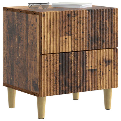 Bedside Cabinet with Drawer 2 pcs Old Wood 43 x 34.5 x 48 cm