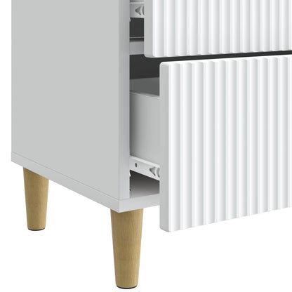 Bedside Cabinet White 62 x 34.5 x 48 cm Engineered Wood