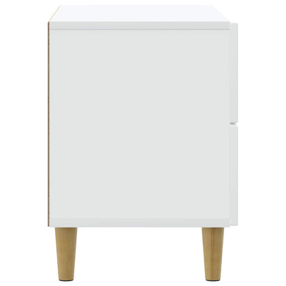 Bedside Cabinet White 62 x 34.5 x 48 cm Engineered Wood