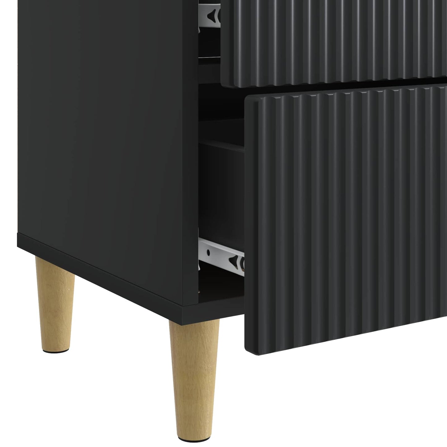 Bedside Cabinet Black 62 x 34.5 x 48 cm Engineered Wood